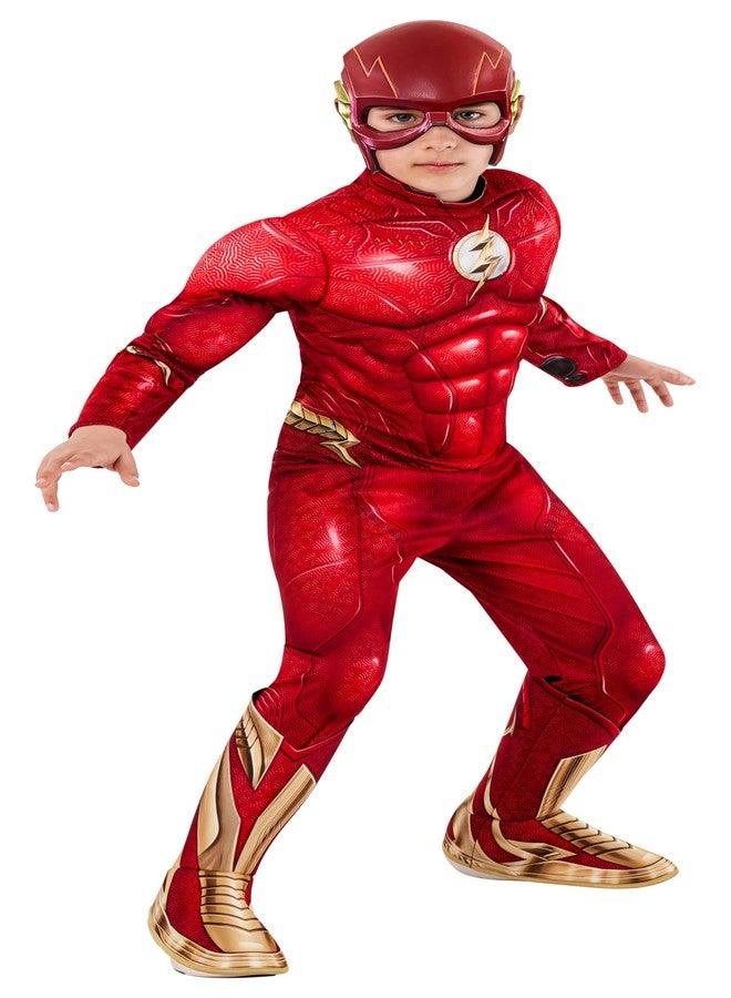 Rubies DC The Flash Movie: The Flash Deluxe Costume for Kids, Boy's Large - Image 1